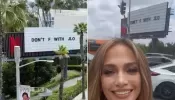 'Just a Little Friendly Reminder!': Jennifer Lopez Visits Netflix's 'Don't F with JLo' Billboard