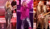 Carrie Underwood Had 3 Shiny, Sparkly and Sequined Outfit Changes While Performing on New Year’s Eve Special