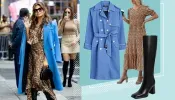 Eva Mendes Paired Hollywood's Go-To Coat with the Eye-Catching Print Sandra Bullock Is a Fan Of, Too