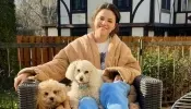 Selena Gomez Beams as She Poses with Her Fur Babies and Friends in Cute Photo 'Dump' Snaps